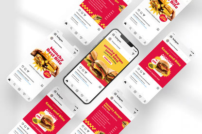 Retro Burger Dükkanı Post Tasarımı FY4