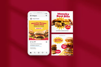 Retro Burger Dükkanı Post Tasarımı FY4