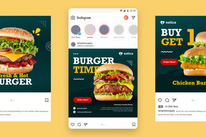 Burger Restoran Post Tasarımı FY6