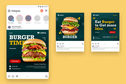 Burger Restoran Post Tasarımı FY6