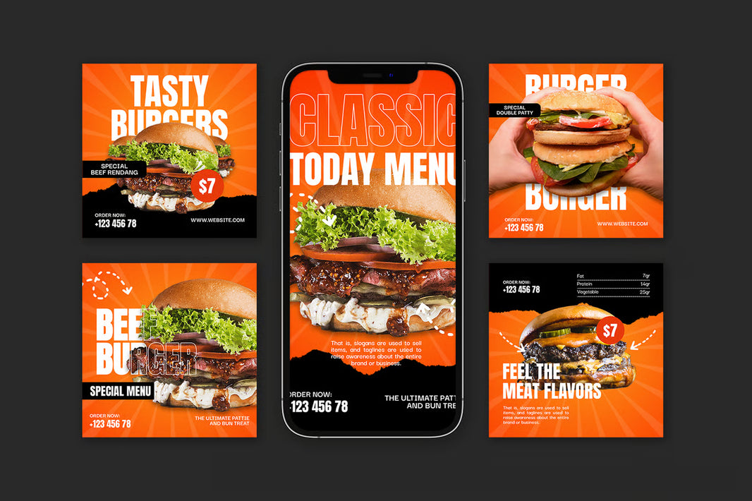Burger Restoran Post Tasarımı FY7