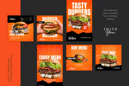Burger Restoran Post Tasarımı FY7