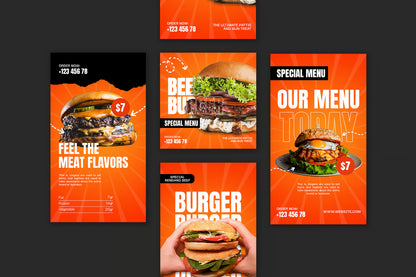 Burger Restoran Post Tasarımı FY7