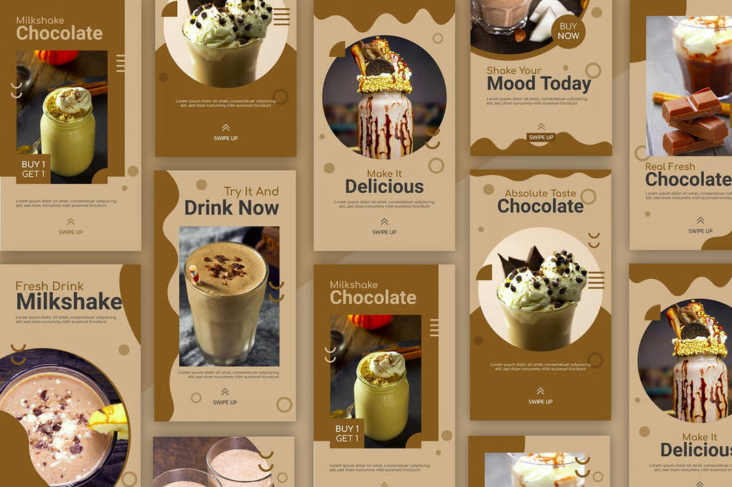 Milkshake Tanıtım Hikaye Post Tasarımı RC8