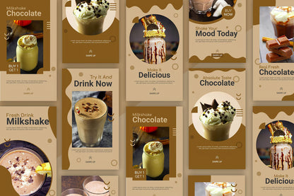 Milkshake Tanıtım Hikaye Post Tasarımı RC8