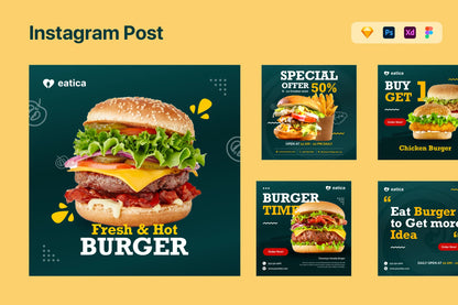 Burger Restoran Post Tasarımı FY6