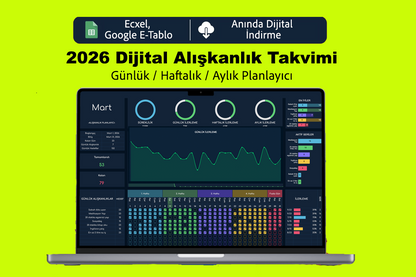 Zinciri Kırma | 2026 Alışkanlık & Hedef Takip Sistemi (Dijital Ürün)